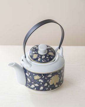 Gold Peony Ceramic Tea Kettle - The Decor Kart 