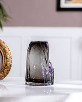 Noir Mysterious Glass Vase - Black