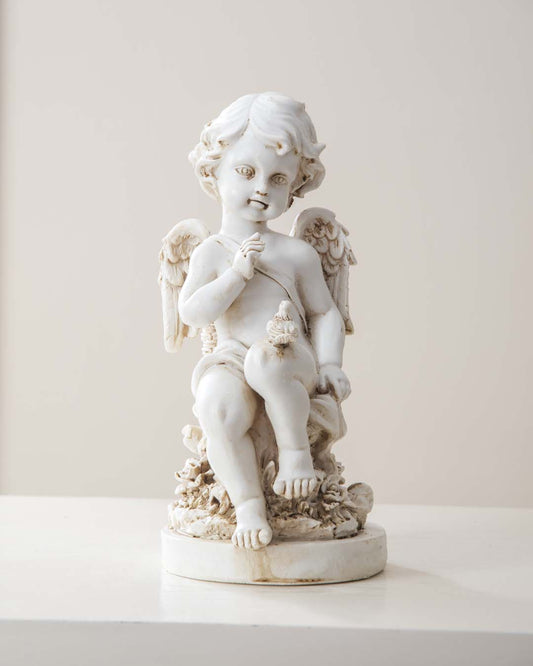 Playing Bird Angel Cherub Figurine - The Decor Kart