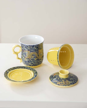Dragon Infuser Tea Mug - Yellow - The Decor Kart 