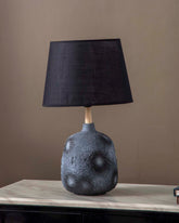 Antique Black Ceramic Table Lamp 