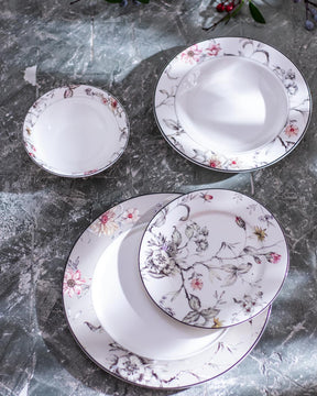 Luxe Blooms - 24-Piece Dinner Set