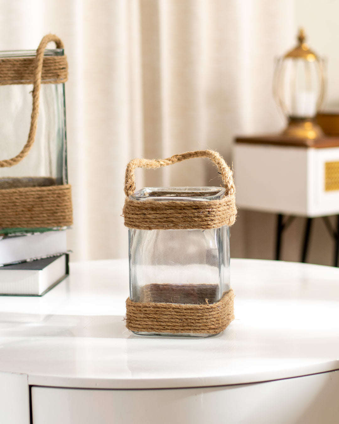 'Boho Chic Macramé' Macrame Glass Vase - Small - The Decor Kart