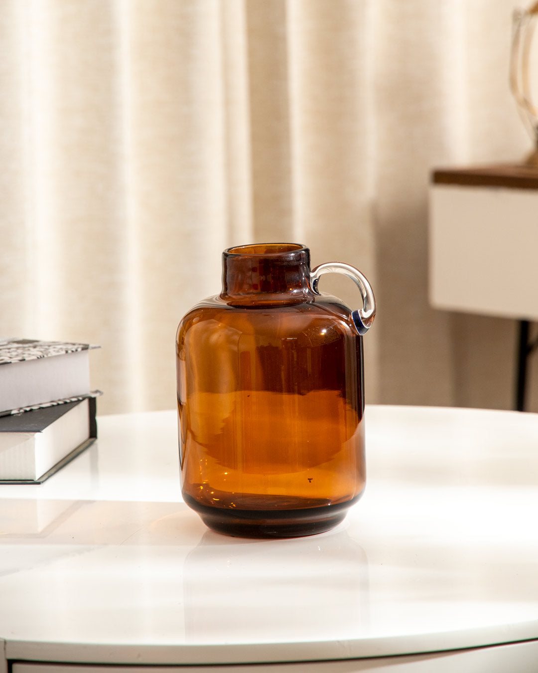 'Pouring Beauty' Decanter Glass Vase - Amber