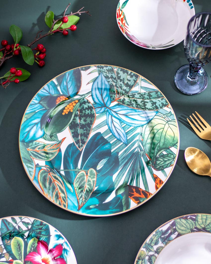 Leafy Elegance - 24-Piece Dinner Set