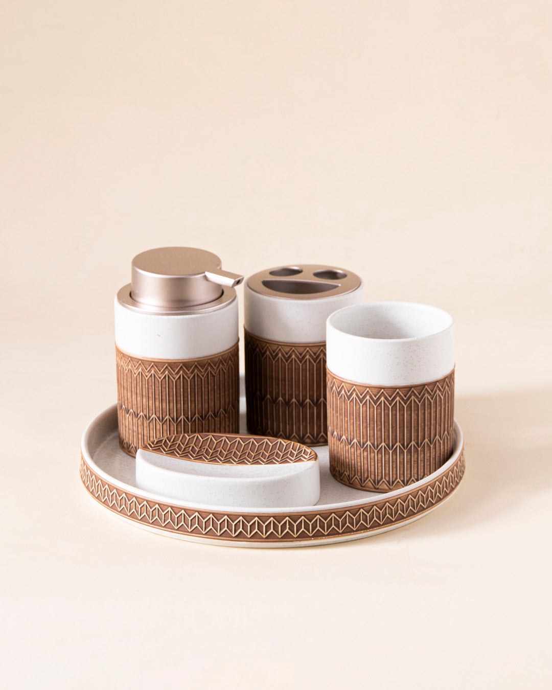 Natural Harmony 5-Piece Bath Set - White 