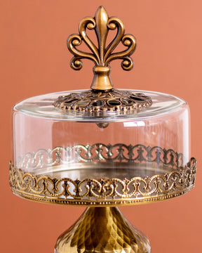 Distinctive Desert Stand With Glass Dome - Large