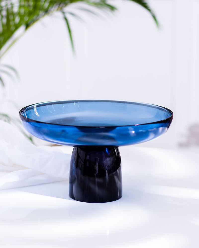 Nordic Black + Blue Footed Bowl - Large
