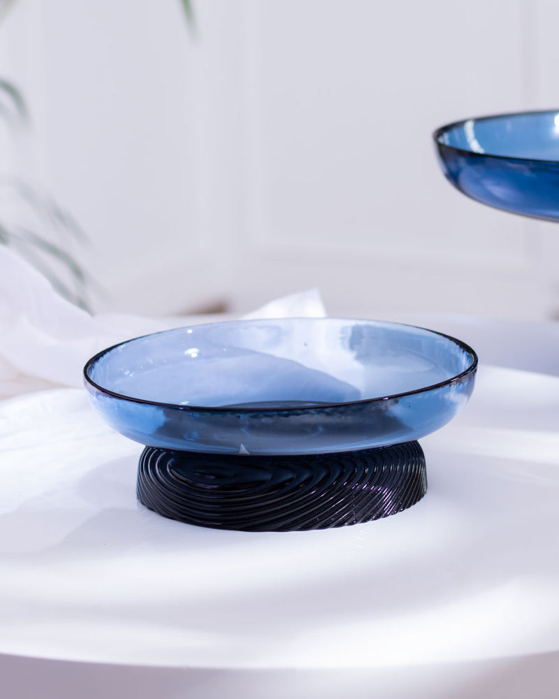 Nordic Black + Blue Footed Bowl - Small