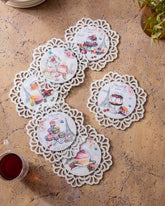 Parisian Dessert Lace-Edged Trivets - Set Of 6 
