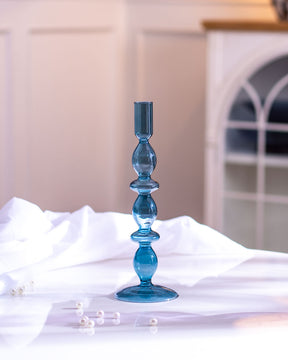 Magnificent Glass Candlestick holder - Blue