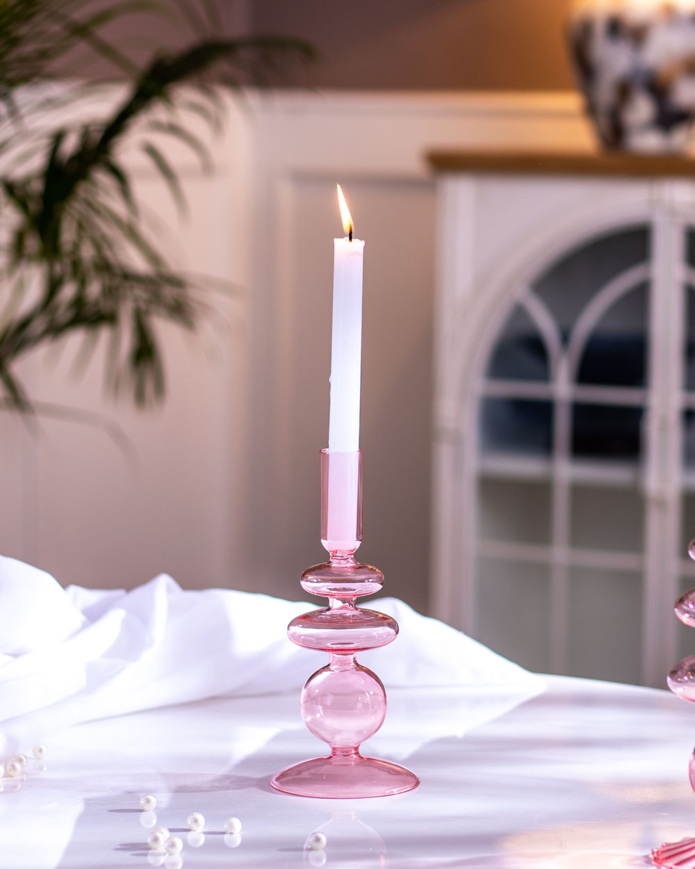 Spring Glass Candle Stand