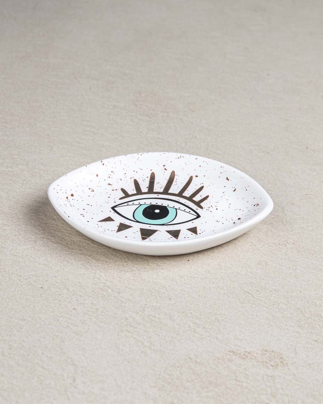 Evil Eye Ring Dish - White - The Decor Kart 