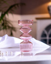 Stem Glass Candle Holder - Pink