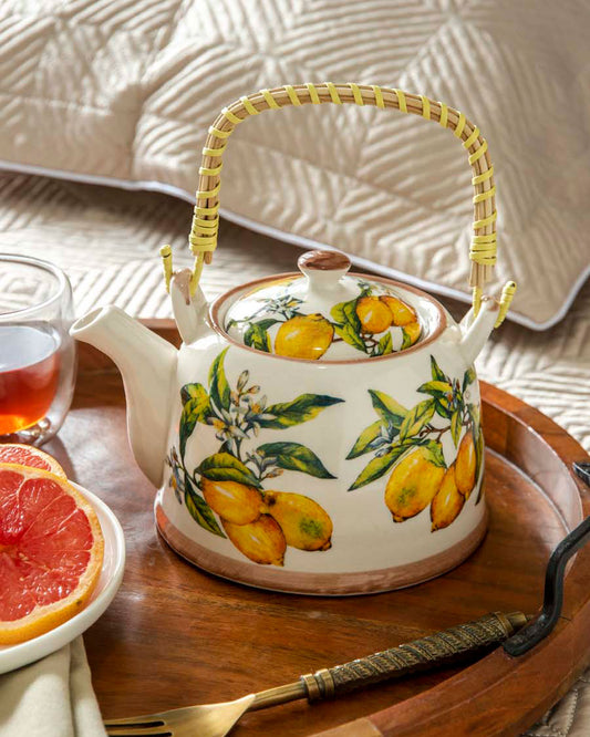 Lemons Ceramic Tea Kettle - The Decor Kart