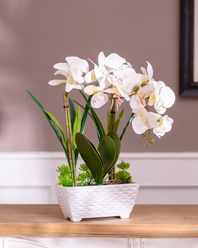 Dorado Artificial Flower Arrangement - White