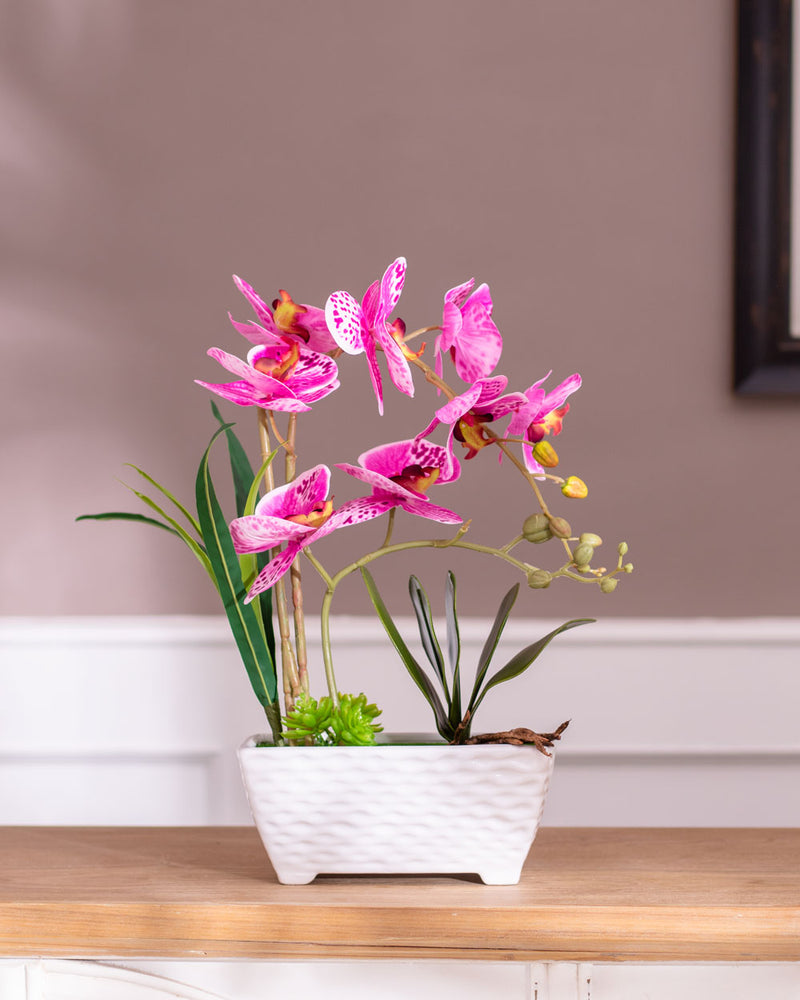 Orchid Artificial Flower Arrangement - Pink