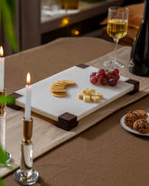 White Marble Appetizer Serving Tray - Rectangular 