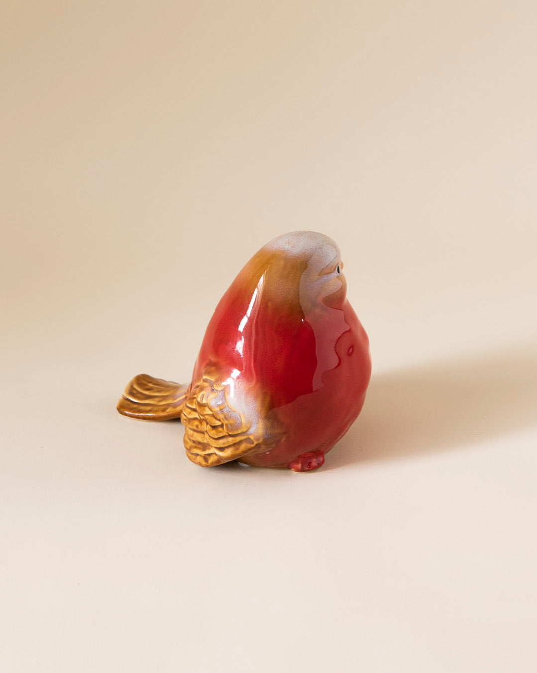 Cottage Garden Sparrow Figurine - Red 