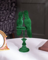 Royal Cockatoo Velvet Figurine - Green