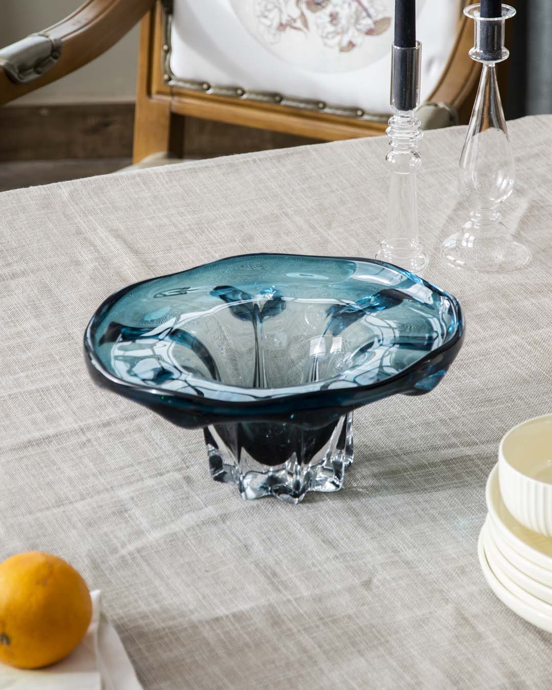 Cobalt Charm Centrepiece Decorative Bowl
