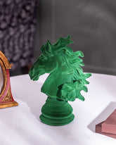 Majestic Horse Velvet Sculpture - Green