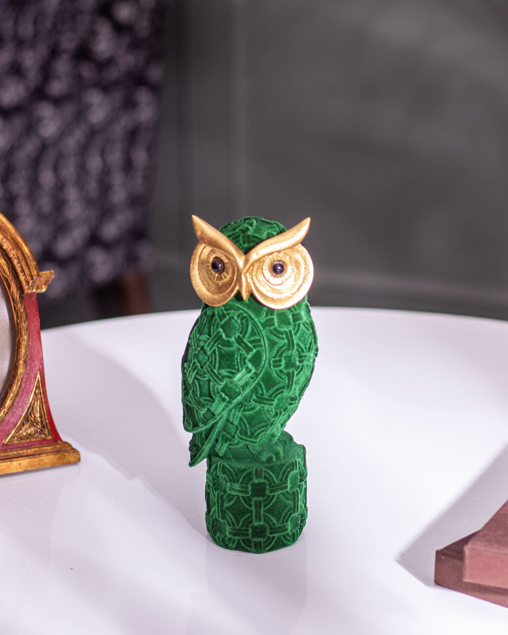 Adorable Owl Figurine - Green