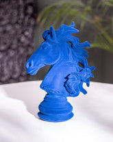 Majestic Horse Velvet Sculpture - Blue