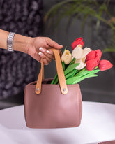 Spring Ceramic Handbag Vase - Brown