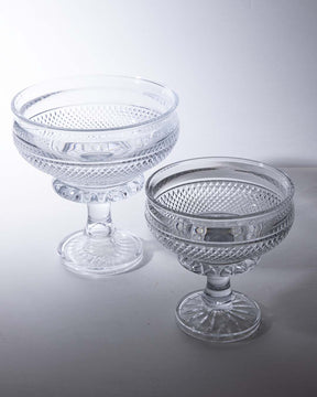 Footed Crystal Fruit Bowl - Small - The Decor Kart 