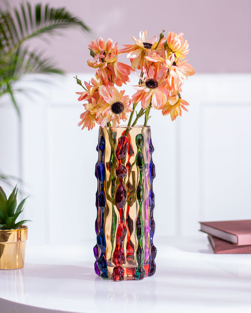 Murano Style Colored Glass Vase