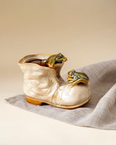 Frogs Boot Steps Decorative Accent - White 