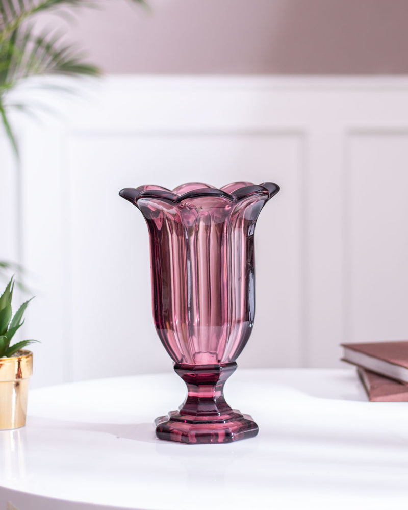'Turkish Rose Bliss' Flower Glass Vase