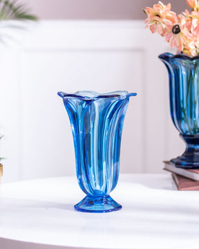'Picton Albastru' Flower Glass Vase
