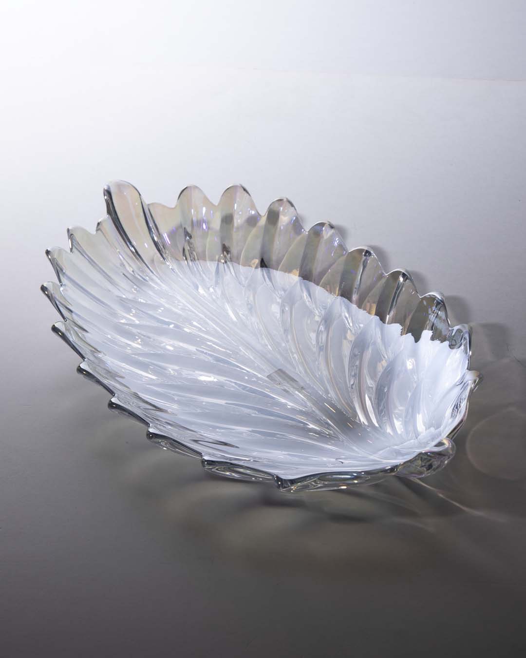 Leaf Shaped Crystal Platter