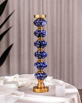 'Chrysanthemum' Ming Pillar Candle Holder - Large