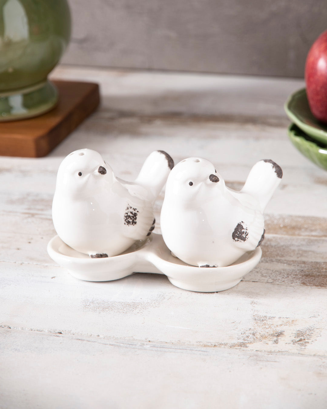 Bird Salt & Pepper Shaker Set - White