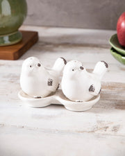 Bird Salt & Pepper Shaker Set - White