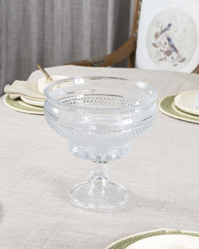 Footed Crystal Fruit Bowl - Small - The Decor Kart 