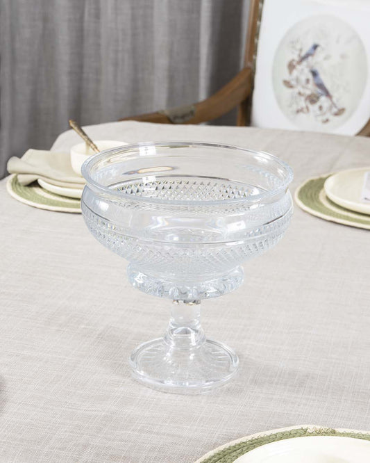 Footed Crystal Fruit Bowl - Small - The Decor Kart