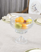 Footed Crystal Fruit Bowl - Small - The Decor Kart 