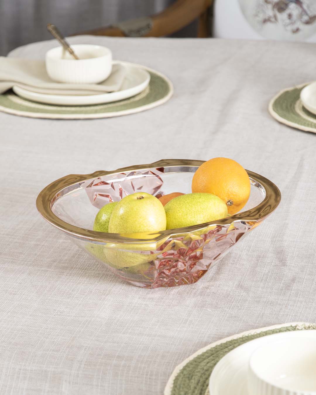 Crystal Glass Arcopal Decorative Bowl - The Decor Kart 
