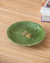 Pinecone Leaf Ceramic Platter 