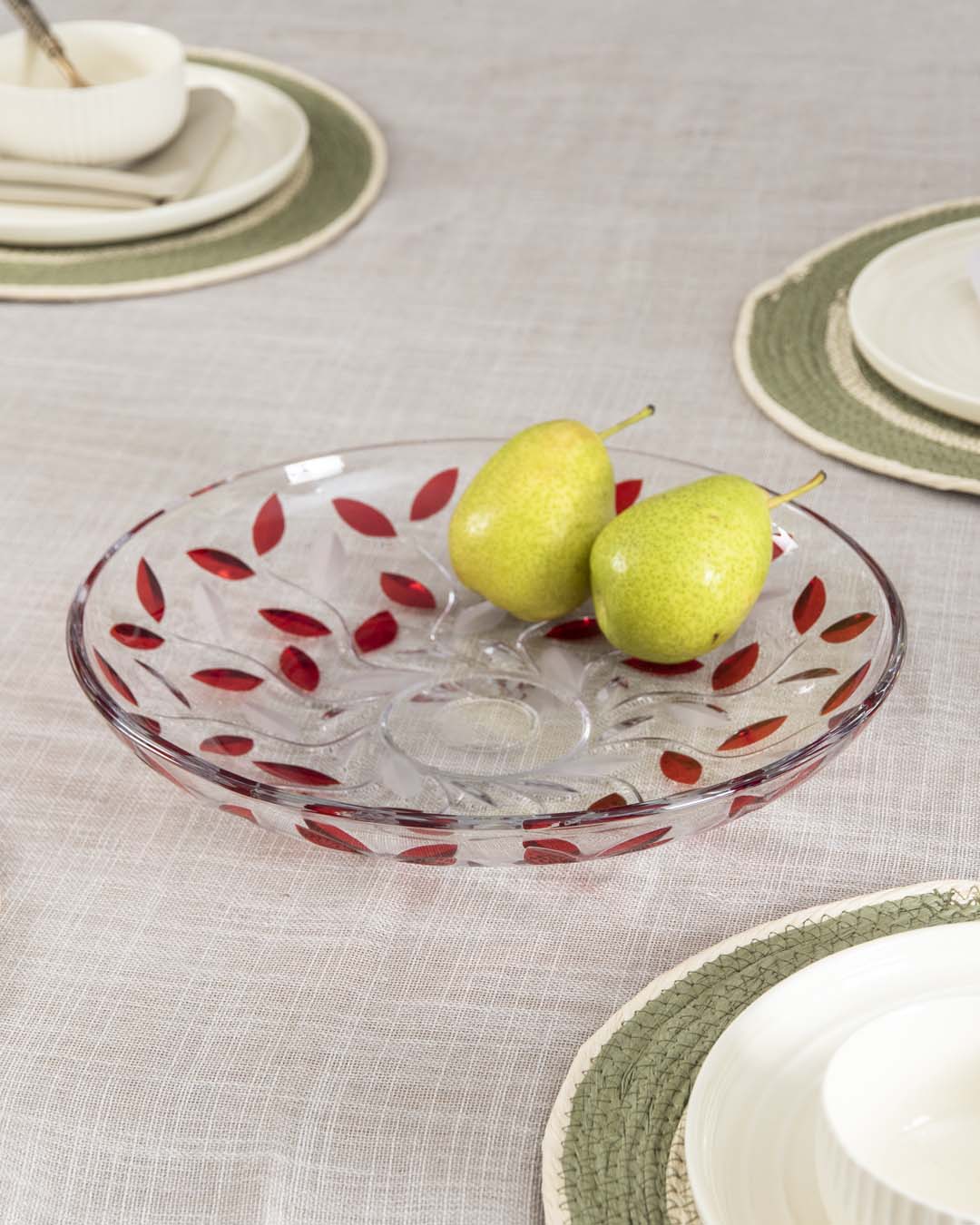 Decorative Glass Fruit Bowl - The Decor Kart 
