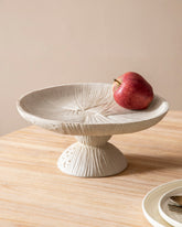 Palm Textured Footed Decorative Bowl 