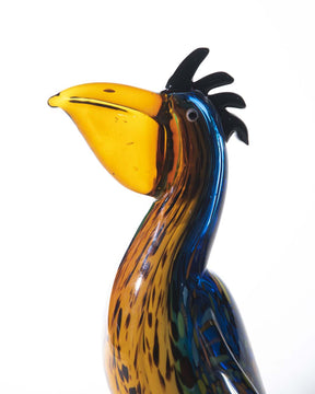 Blue Pelican Glass Figurine