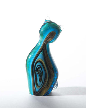 Colorful Cat Glass Figurine - Small