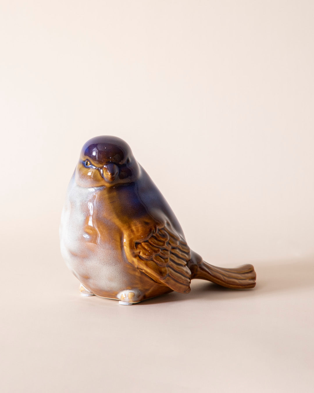 Cottage Garden Sparrow Figurine - Brown 