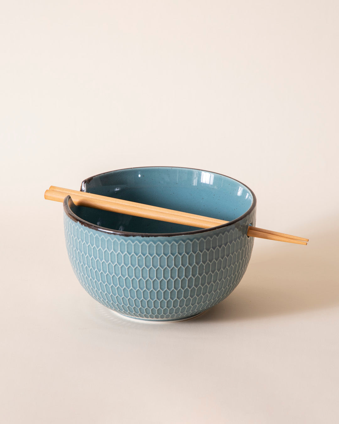 Ramen Bowl With Chopsticks - Blue 