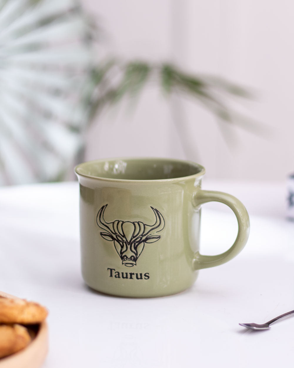 Taurus Zodiac Mug - Olive Green